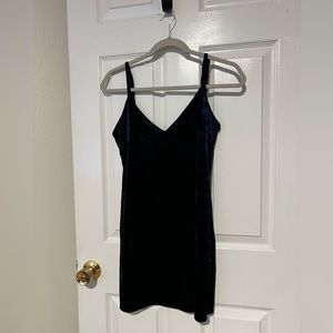Navy velvet dress